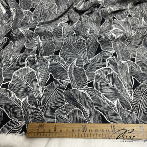 Vải Cotton Phun Lá Xám Đen Vải Cotton Mùa Hè Mỏng Thoáng Khí Quần Áo Mùa Xuân Thu Áo Sơ Mi Váy Quần Áo Thoải Mái