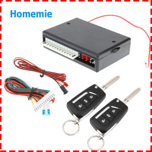 Universal Car Auto Central Door Lock Keyless Entry System Remote Control Alarm Central Locking Kit VH13P Car Central Locking System – 433MHz Remote Control Kit with 100m Range LED Indicators (Waterproof Transmitter Plug-and-Play Connector)