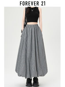 Forever21 | Chân Váy Caro Dài Ngang Gối Cao Waist Slenderizing