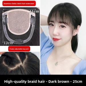 Defancy | Natural Lightweight Voluminous Grey Covering Simulation Seamless Swiss Lace Wig