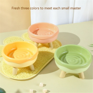 Donut Pet Bowl Dog Cat Food Bowl Drinking Bowl Protection Cervical Spine Dog Bowl Pet Drinking Eating Feeder