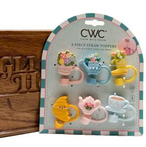 CWC Cook With Color 6 PCS Straw Covers Silicone Straw Toppers for Tumblers