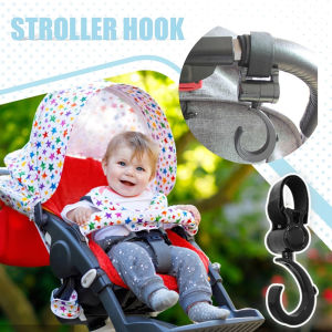 Baby Stroller Hooks Pram Rotate 360 Diaper Bag Hanger Baby Activity Gear Stroller Accessories 2pcs
