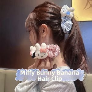 Cute Polka Dot Large Miffy Bunny Volumizing Hair Clip