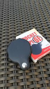 เลนส์ขยาย พาดดินหู่สีดำ50 มม. ( แว่นขยาย แว่นขยายพกพา ) กำลังขยาย 10