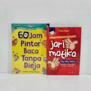 paket hemat bundling 2 buku anak 60 jam pintar baca tanpa di eja dan jarimatika