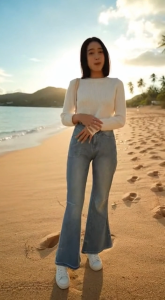 Jeans 8805 Celana Jeans Cutbray Wanita celana panjang wanita korea HighWaist