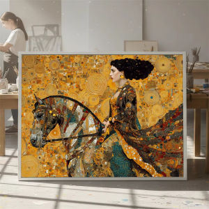 Jigsaw Puzzle for Adults 500/1000/1200/2000PCS Klimt Horse Riding Woman Artwork DIY Home Wall Decoration Gift Idea Frameless