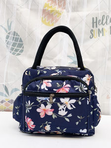 Waterproof Large Capacity Canvas Oxford Cloth Lunch Box Bag Fashionable Ladies Handbag Mommy Bag Soft Square Shape Commuter Bag