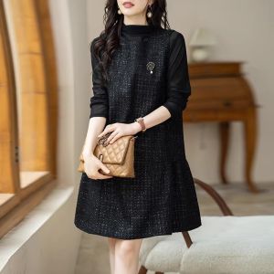 DAIXIANGFEIZI | Sleeveless Peplum Dress for Women Autumn Winter Medium-Long