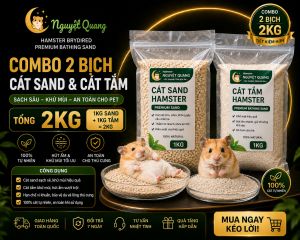 Nguyệt Quang Combo 2 Bịch Cát Sand & Cát Tắm Hamster 2KG