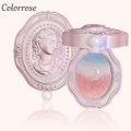 Colorrose Embossed Powder Blusher Matte Gradient Shimmer Blue Pink Natural Girlish Makeup Blush Pearlescent Highlight Cheek. 