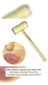 Meat Hammer wooden Two Sides Pounders Knock-sided For Steak Pork Kitchen Tools