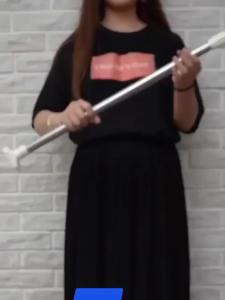 Punch-free Shower Curtain Rod Extendable Stainless Steel Adjustable Tension Rod Telescopic Cabinet Bathroom