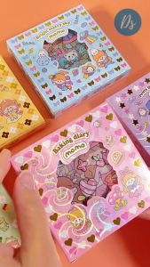 1 Box Stiker Momo Sticker Viral Lucu isi 100 lembar Setiker Korea Cute Aesthetic Murah
