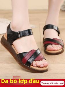 JIKE | Dép Da Bền Chống Trượt Cho Phụ Nữ Già
