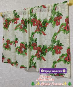 Christmas Design Curtain Doorwindowlababovalancer fabric printed cloth