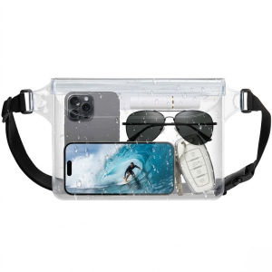 Waterproof Fanny Pack Waist Pouch Triple Zip Dry Bag Phone Passport Holder Beach Swim Kayak Water Sports Cruise Essentials 2026