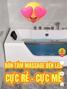 Bồn tắm ngâm có massage gắn sen vòi chất liệu Acrylic cao cấp hiện đại- Hàng nhập khẩu bảo hành 5 năm