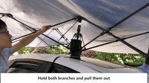 Car Umbrella UV Semi Automatic Tenda Cover Payung Panas Atap Mobil Anti Sun Panas