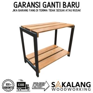MEJA KOMPOR KAYU 2 SUSUN