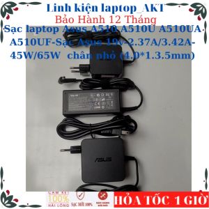 Sạc laptop Asus A510 A510U A510UA A510UF-Sạc Asus 19v-2.37A/3.42A-45W/65W vuông chữ nhật chân nhỏ (4.0*1.3.5mm)