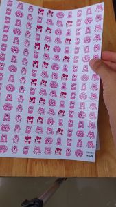 Sticker khen thưởng học sinh GẤU DÂU tờ A4 - SP29