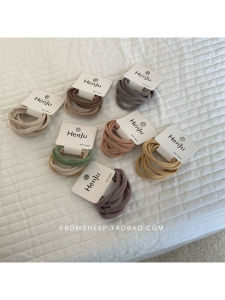 Mùa Xuân 2024 Dây Buộc Tóc Đuôi Ngựa Nhiều Màu Cao Su Đàn Hồi Cao Phụ Kiện Tóc Nữ Đơn Giản Liền Mạch Mới Về Dây Buộc Tóc Bằng Cao Su