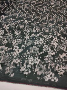 Kain katun Print Bordir Premium Motif Bunga Meteran harga per 0.5