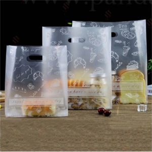 50pc Plastic Bag carrier bag for Cookies Cake bags box Food Delivery Carrier Cupcake plastic Carrier