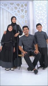 Baju Sarimbit Keluarga Lebaran 2024 / Abika / LILIAN HITAM / Fashion Muslim Kekinian