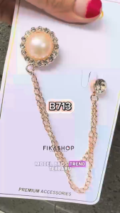 Bros Pin Rantai Motif bunga B712/ Bros Pin Rantai Mewah B714