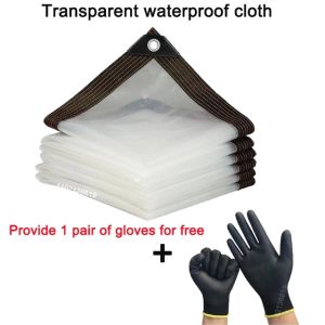 Transparent Rainproof Tarpaulin and Sunshade Cloth Are Used for Windproof and Sunshade in Garden Greenhouses