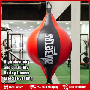 Training Reaction Speed Balls PU Leather Double End Punching Bag Muay Thai Punch Boxing Ball Gym Fitness Sports Equipment Quality PU Punching Ball Pear Boxing Bag Training Reaction Speed Speed Balls Fitness Training Hanging Boxing Speed Ball