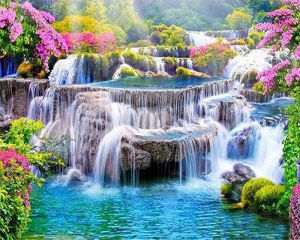 BILIBILI | Mountain Landscape Painting By Numbers for Adults DIY Kits HandPainted on Canvas Oil Picture Drawing Coloring By Number