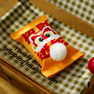Rui Lion Welcome Spring New Year Velvet Tissue Box Living Room High-End Creative Cute Pulling Tissue Box Roll Tissue Gift