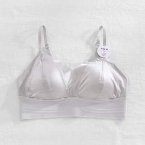 Hi.sweetie Pearl Satin Backless Camisole Bra Top Soft Luxury Spaghetti Strap Black White Silver
