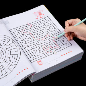Maze Training Book Used to Improve Concentration a Puzzle Game Designed to Enhance Students Thinking and Attention an Intellectual Development Toy a Fun Holiday Gift a Maze Game Book.