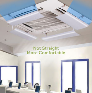 4Pcs/Set Akrilik Penutup Angin Ac Cassette Ceiling Talang Ac Cassette Penahan Angin Reflektor