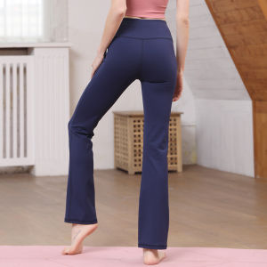 High Waist Yoga Pants Womens Outdoor Fitness Dance Trousers Slimming Spring Summer New Style Micro Flared Breathable Quick Dry