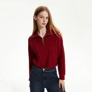 Vero Moda | Summer Zippered Solid Color Short Knit Sweater