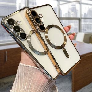 Luxury Plating Case For Samsung Galaxy A57 5G A576B A576B/DS A576Q A576U1 A576W A576Z Back Cover Cases Camera Protector