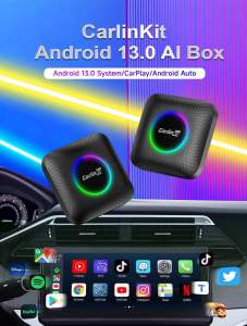 <ใหม่ล่าสุด> โฉมใหม่ Carlinkit Android 13.0 CarPlay Ai Box แรม 8 รอม 128 รับประกันนาน 1 ปี พร้อมสอนติดตั้ง