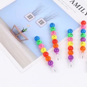 10Pcs Lollipop Building Block Pencil Graffiti Pen for Children Birthday Party Favors Student Back To School Gifts Pinata Fillers
