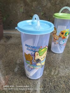 botol minum anak dengan sedotan/botol minum anak Lion star 370ml