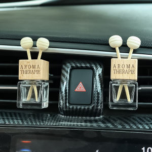Car Hanging Perfume Pendant Fragrance Air Freshener Empty Glass Perfume Diffuser Bottle Aromatherapy Decor