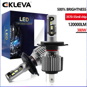 EKLEVA 2PCS LED Car Headlight H1 H7 H8 H9 H11 Car Motorcycle Headlights Highlighted Car Bulb 120W 120000LM Car Fog Lights 30V 6000K
