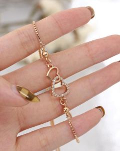 GELANG SERUT XUPING 2 LOVE GANDENG GELANG WANITA ANTI KARAT KOREA AKSESORIS FASHION WANITA
