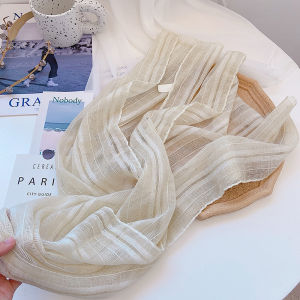 Multi-Functional Breathable Long Cotton Linen Scarf Thin Silk Scarf for Women Spring Autumn Winter Neck Warmer Decorative Scarf