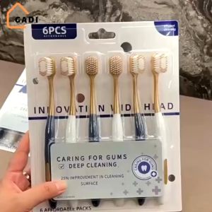 Combo 6 bàn chải đánh răng nội địa Trung CHOCOIKES lông mềm chải siêu êm làm sạch sâu đánh sạch mảng bám dễ sử dụng